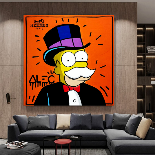 Simpsons Canvas Wall Art ‚Äì Hermes by Alec-GraffitiWallArt