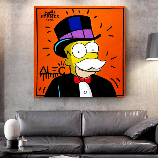 Simpsons Canvas Wall Art ‚Äì Hermes by Alec-GraffitiWallArt