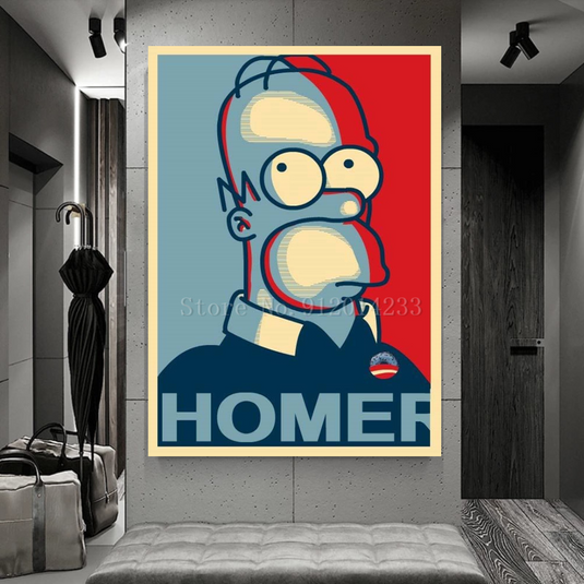 Simpsons HOMER Canvas Wall Art-GraffitiWallArt