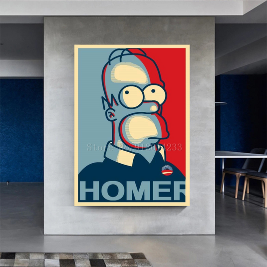 Simpsons HOMER Canvas Wall Art-GraffitiWallArt