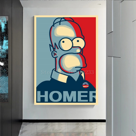 Simpsons HOMER Canvas Wall Art-GraffitiWallArt