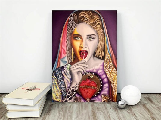 Singer Madonna Canvas Wall Art-GraffitiWallArt