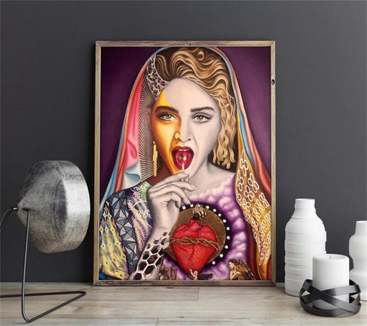 Singer Madonna Canvas Wall Art-GraffitiWallArt