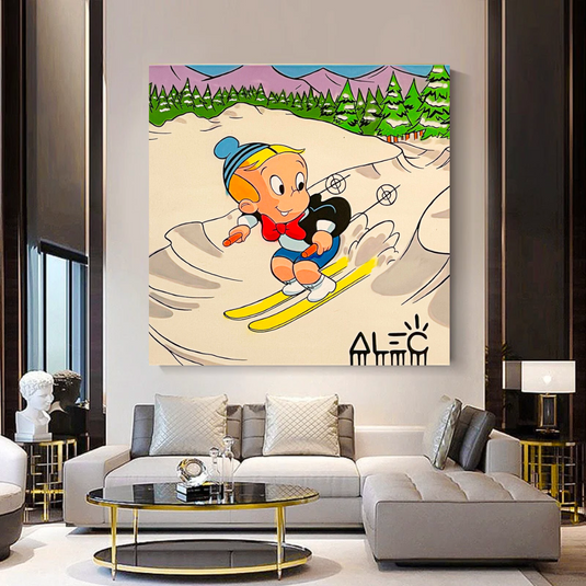 SkiingRichie Rich Canvas Wall Art: Enhance Your Skiing D√©cor-GraffitiWallArt