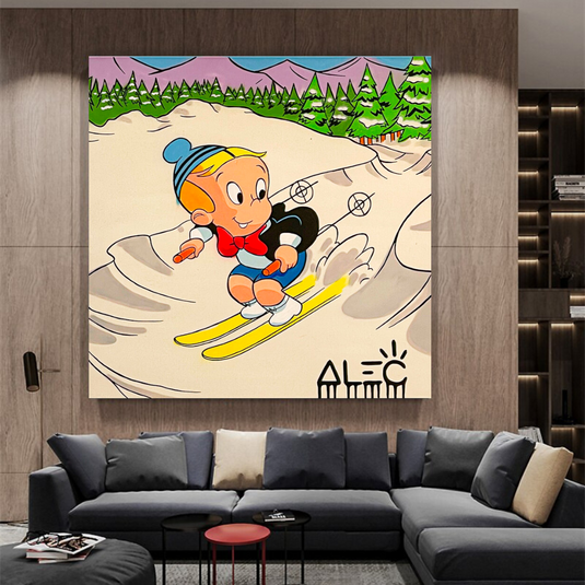 SkiingRichie Rich Canvas Wall Art: Enhance Your Skiing D√©cor-GraffitiWallArt