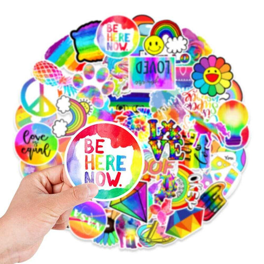 Small Fresh Rainbow Stickers Bundle - Waterproof and Famous-GraffitiWallArt