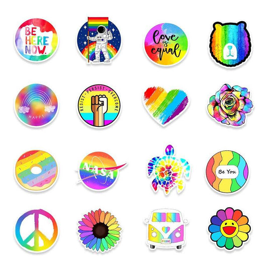 Small Fresh Rainbow Stickers Bundle - Waterproof and Famous-GraffitiWallArt