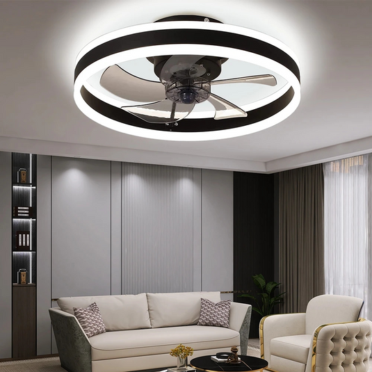 Smart LED Quiet Ceiling Fan Light 6-Speed-GraffitiWallArt