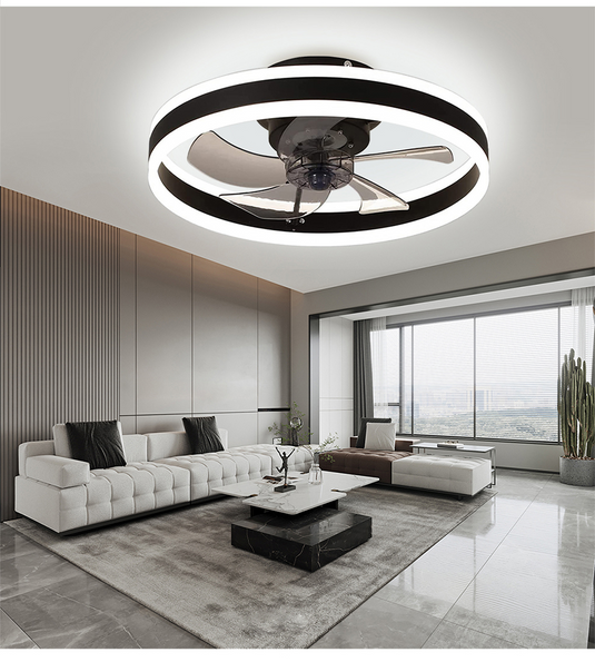 Smart LED Quiet Ceiling Fan Light 6-Speed-GraffitiWallArt