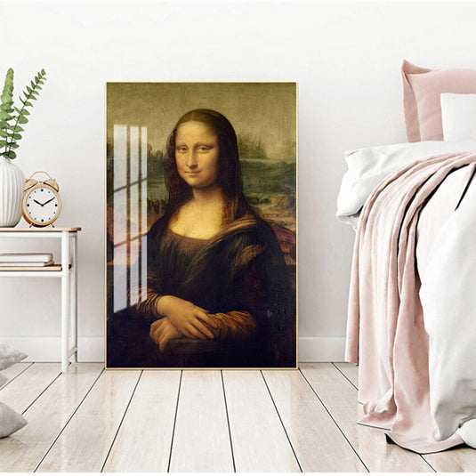 Smile Of Mona Lisa Canvas Wall Art-GraffitiWallArt