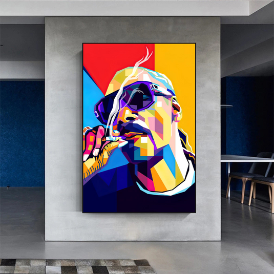 Snoop Famous Singer HipHop Canvas Wall Art-GraffitiWallArt