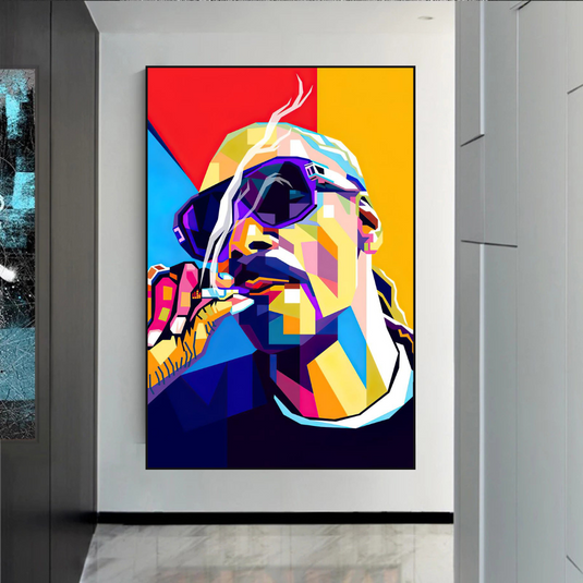 Snoop Famous Singer HipHop Canvas Wall Art-GraffitiWallArt