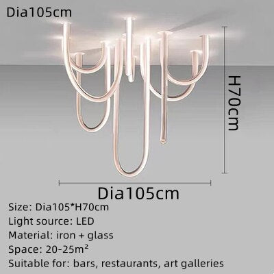 Soft Hose LED Ceiling Chandelier - Illuminate With Elegance-GraffitiWallArt