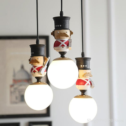 Soldiers Pendant Lighting For Kids Room-GraffitiWallArt