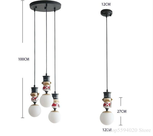 Soldiers Pendant Lighting For Kids Room-GraffitiWallArt