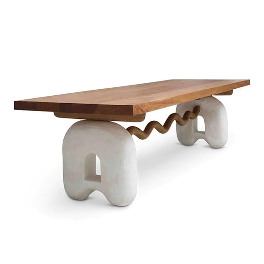 Solid Oak Wood Dining Table-GraffitiWallArt