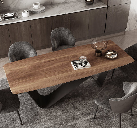 Solid Wood Dining Table-GraffitiWallArt