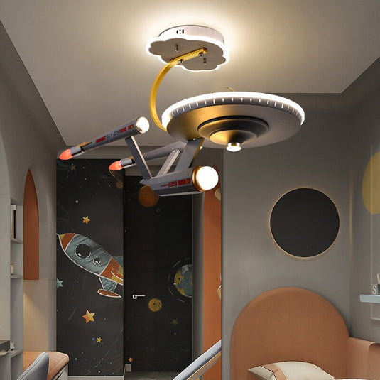 Space Ship Galaxy LED Light for Kids Room-GraffitiWallArt