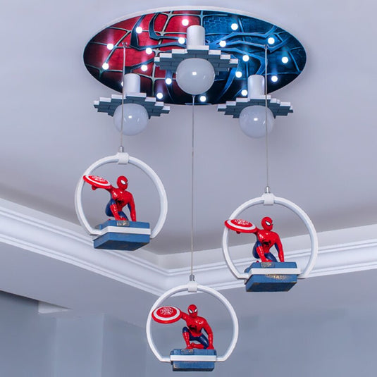 Spiderman LED Hanging Light for Kids Room-GraffitiWallArt