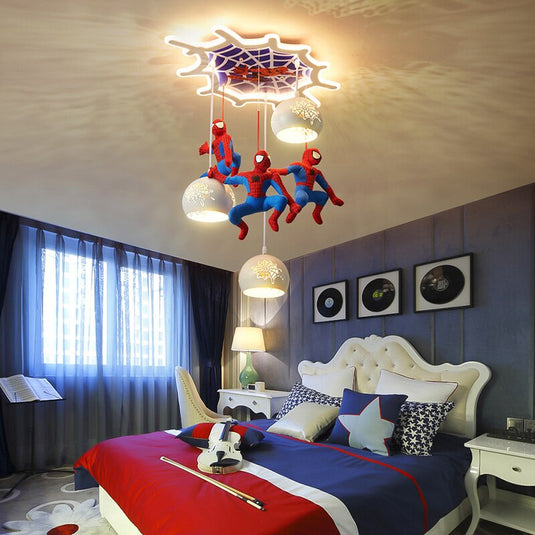 Spiderman Pendant Light - Art Deco Lighting for Kids Room-GraffitiWallArt