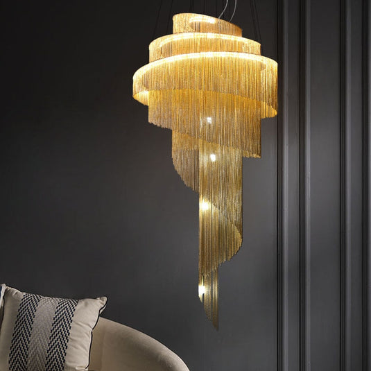 Spiral Chandelier Chain: Quality and Versatile Solution-GraffitiWallArt