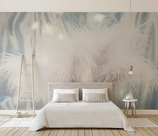 Sprinkle Cotton Blow: Leaves Wallpaper Murals-GraffitiWallArt