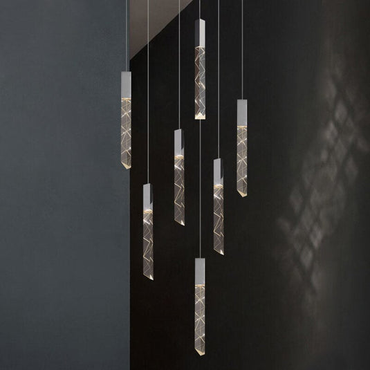 Staircase Crystal Chandelier Light-GraffitiWallArt