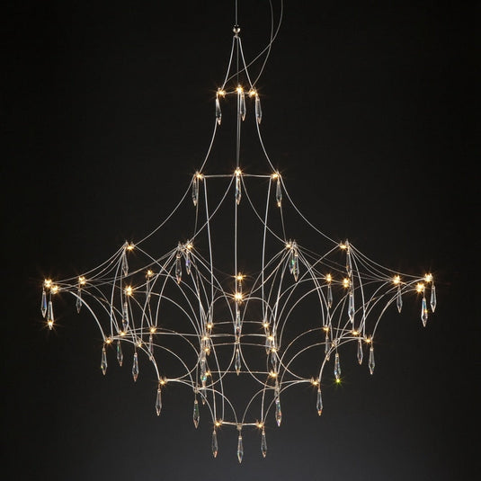 Starry Crystal Minimalistic Chandelier-GraffitiWallArt