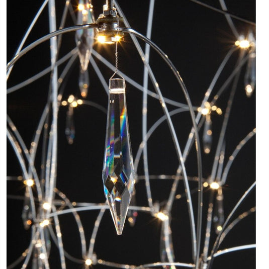 Starry Crystal Minimalistic Chandelier-GraffitiWallArt