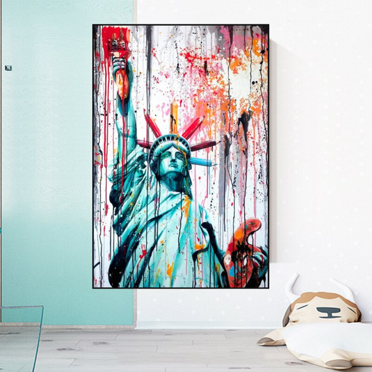 Statue of Liberty Canvas Wall Art - A Symbol of Freedom and Hope-GraffitiWallArt