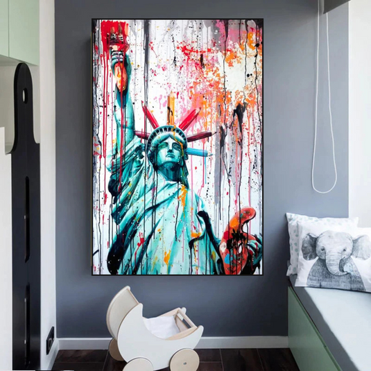 Statue of Liberty Canvas Wall Art - A Symbol of Freedom and Hope-GraffitiWallArt