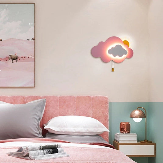 Sun Cloud Night Light Wall Lamp for Kids Room-GraffitiWallArt