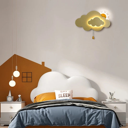 Sun Cloud Night Light Wall Lamp for Kids Room-GraffitiWallArt