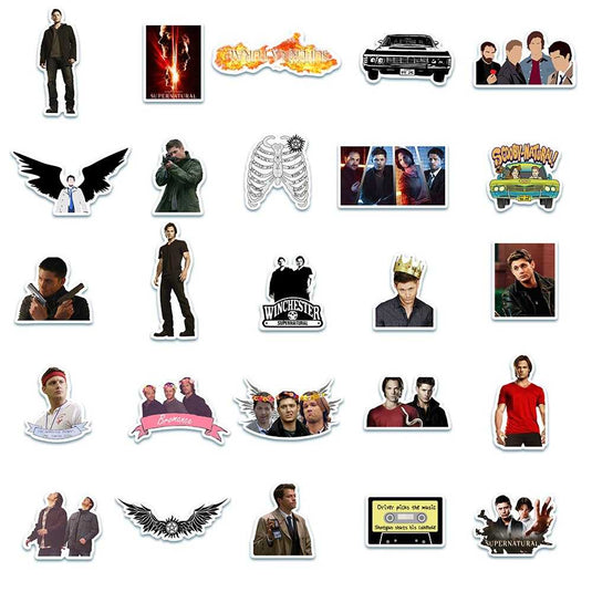 Supernatural Stickers Pack - Famous TV Series Bundle Waterproof-GraffitiWallArt