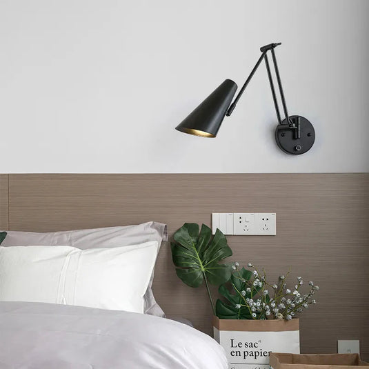 Swing Long Arm Internal Touch Sensor Wall Lamp-GraffitiWallArt