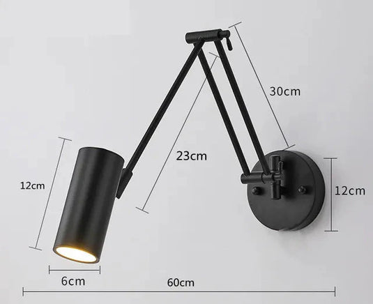 Swing Long Arm Internal Touch Sensor Wall Lamp-GraffitiWallArt