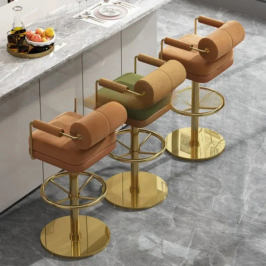 Swivel Minimalistic Bar Chairs for Kitchen Island Counter-GraffitiWallArt