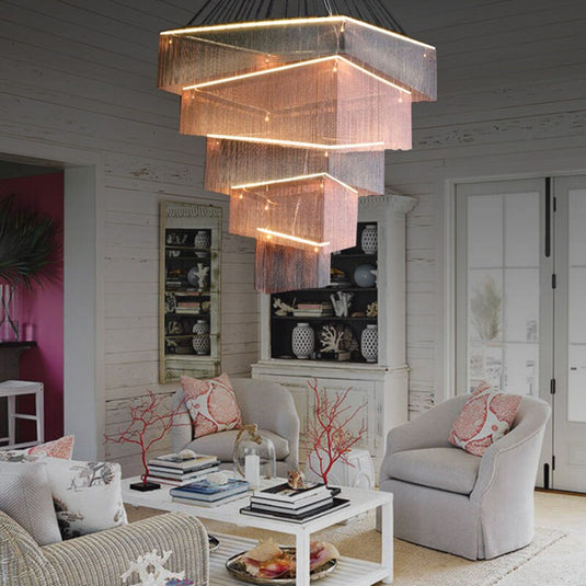 Tassel Chain Chandelier: Transform Any Space-GraffitiWallArt