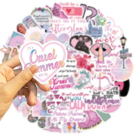 Taylor Swift Pink Stickers Pack-GraffitiWallArt