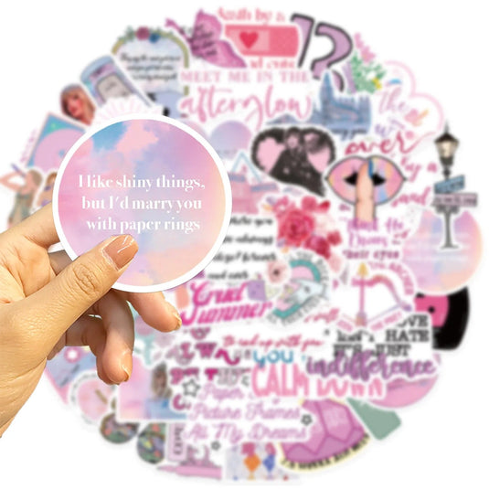 Taylor Swift Pink Stickers Pack-GraffitiWallArt