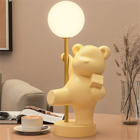 Teddy Bear Desk Table Lamp - Cottage Style Lighting-GraffitiWallArt