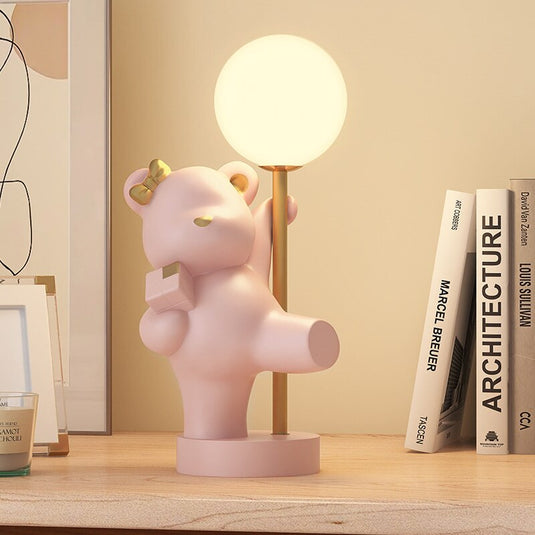 Teddy Bear Desk Table Lamp - Cottage Style Lighting-GraffitiWallArt