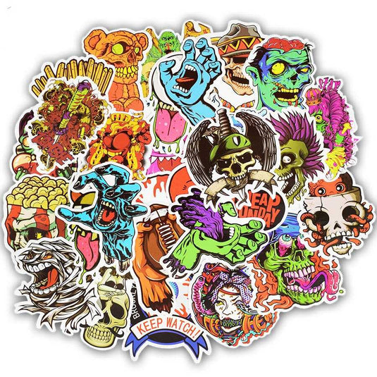 Terror Series Stickers Pack – Spooky and Dreadful Designs-GraffitiWallArt