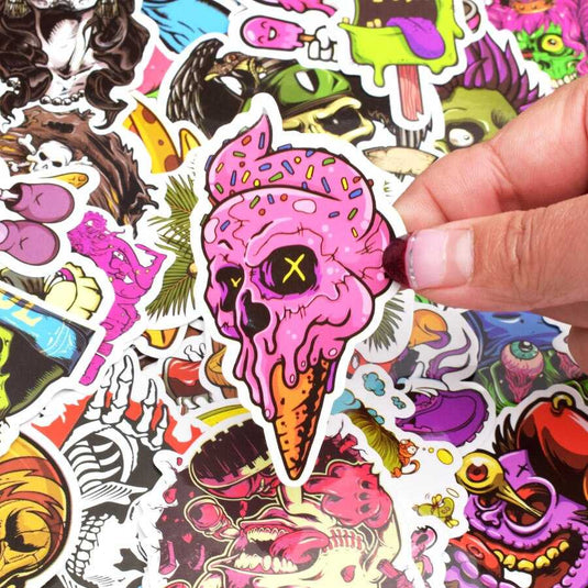 Terror Series Stickers Pack – Spooky and Dreadful Designs-GraffitiWallArt