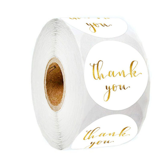 Thank You Stickers Roll: Quality Labels for Gratitude-GraffitiWallArt