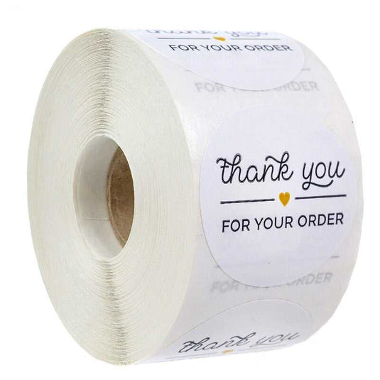 Thank You Stickers Roll: Quality Labels for Gratitude-GraffitiWallArt