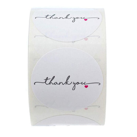 Thank You Stickers Roll: Quality Labels for Gratitude-GraffitiWallArt