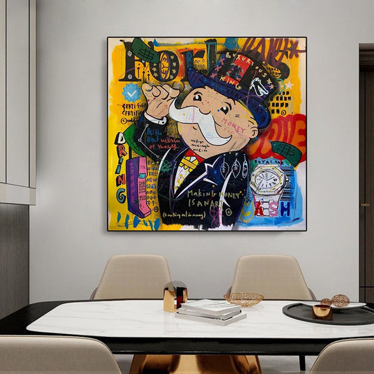 The Forbes Millionaire: Mr Monopoly Wall Art-GraffitiWallArt