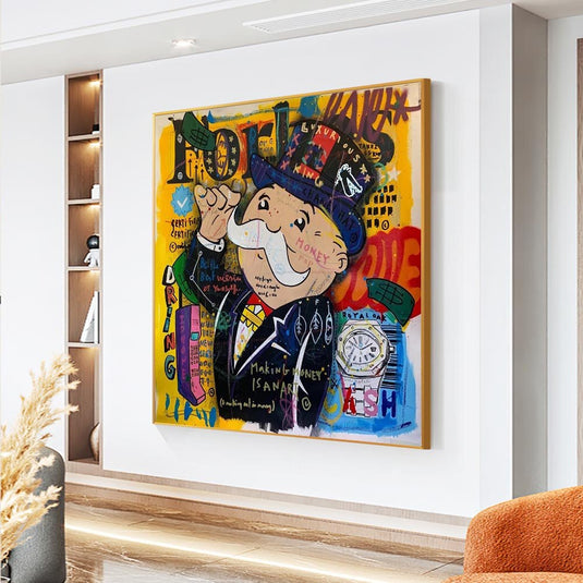 The Forbes Millionaire: Mr Monopoly Wall Art-GraffitiWallArt