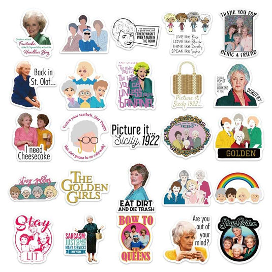 The Golden Girls Stickers Pack - Find Joyful Nostalgia!-GraffitiWallArt